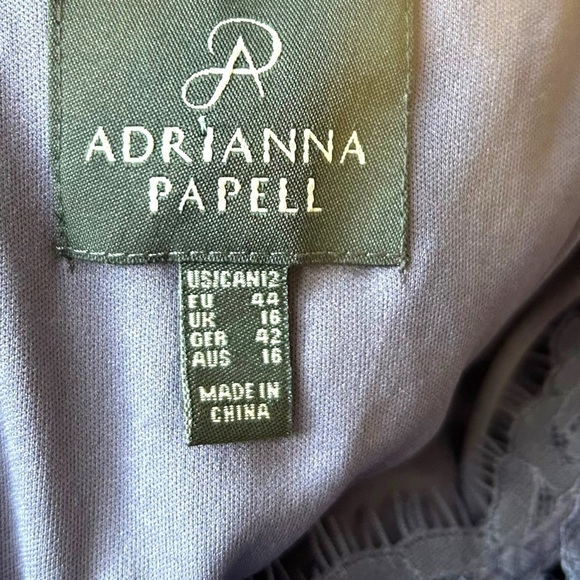 ADRIANNA Papell - Quarter Length Sleeve Lace Sheath Dress - Picture 6 of 8